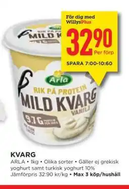 Willys Kvarg erbjuda