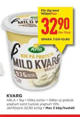 Willys Kvarg erbjuda
