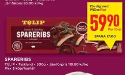 Willys Spareribs erbjuda