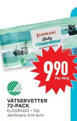 Willys VÅTSERVETTER 72-PACK erbjuda