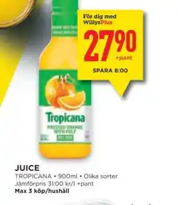 Willys JUICE erbjuda