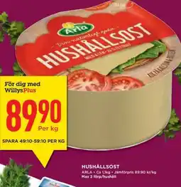 Willys Hushållsost erbjuda
