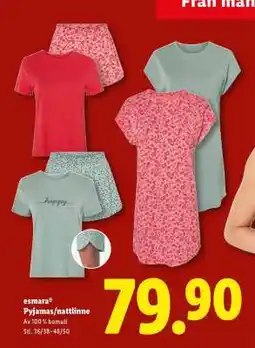 Lidl esmara Pyjamas/nattlinne erbjuda
