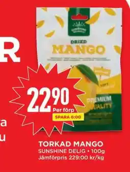 Willys Torkad mango erbjuda