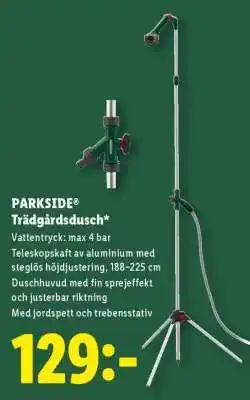 Lidl PARKSIDE Trädgårdsdusch erbjuda