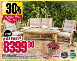 ÖoB LOUNGESET AMALFI erbjuda