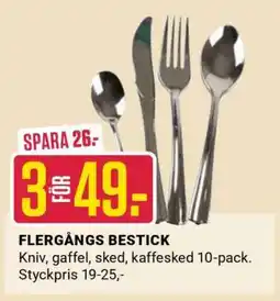 ÖoB FLERGÅNGS BESTICK erbjuda