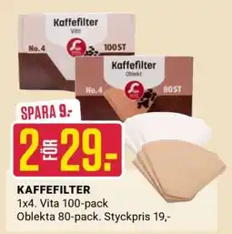 ÖoB KAFFEFILTER erbjuda