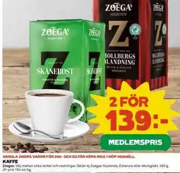Coop Zoégas kaffe erbjuda