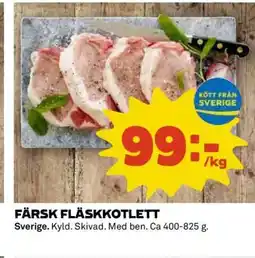 Coop Färsk Fläskkotlett erbjuda