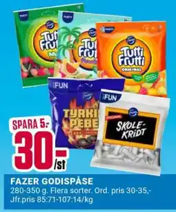 ÖoB FAZER GODISPÅSE erbjuda