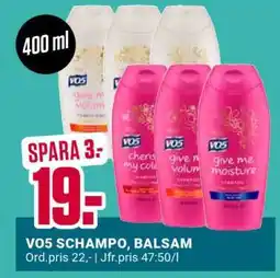 ÖoB VO5 SCHAMPO, BALSAM erbjuda