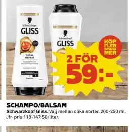 Schwarzkopf Gliss Shampoo/Balsam