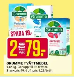 ÖoB GRUMME TVÄTTMEDEL erbjuda