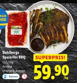 Lidl Dahlbergs Spareribs BBQ erbjuda