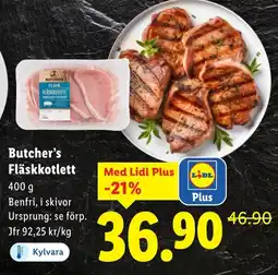 Lidl Butcher's Fläskkotlett erbjuda