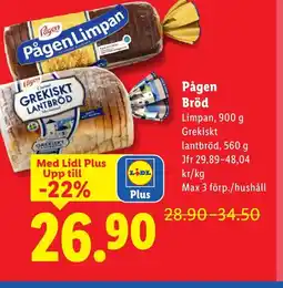 Lidl Pågen Bröd erbjuda