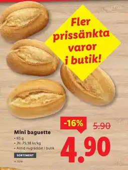 Lidl Mini baguette erbjuda