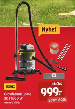 Jula Grovdammsugare 30 l 1600 W erbjuda