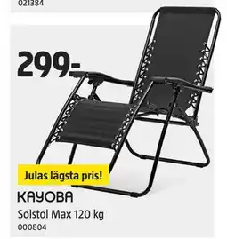 Jula Solstol Max 120 kg erbjuda