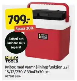 Jula Kylbox med varmhållningsfunktion 22 l 18/12/230 V 39x43x30 cm erbjuda