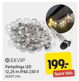 Jula Partyslinga LED 12,25 m IP44 230 V erbjuda