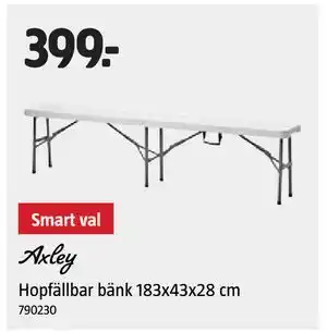 Jula Hopfällbar bänk 183x43x28 cm erbjuda