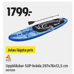 Jula Uppblåsbar SUP-bräda 297x76x12,5 cm erbjuda