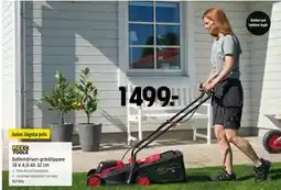 Jula Batteridriven gräsklippare 18 V 4,0 Ah 32 cm erbjuda