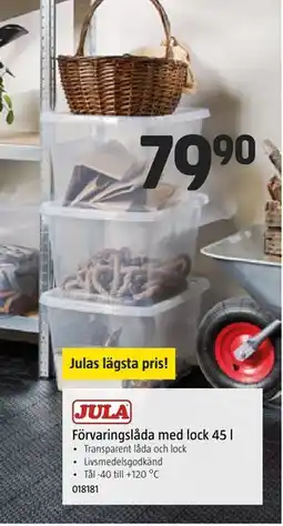 Jula Förvaringslåda med lock 45 l erbjuda