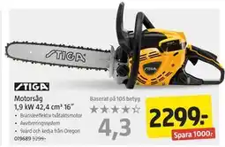 Jula Motorsåg 1,9 kW 42,4 cm³ 16” erbjuda