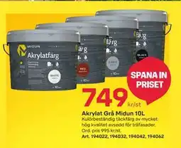 Byggmax Akrylat Grå Midun 10L erbjuda