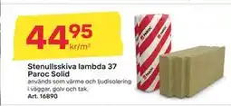 Byggmax Stenullsskiva lambda 37 Paroc Solid erbjuda