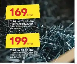 Byggmax Träskruv C4 5,0x70 Ytbehandlad, 200st erbjuda