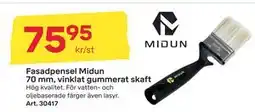 Byggmax Fasadpensel Midun 70 mm, vinklat gummerat skaft erbjuda