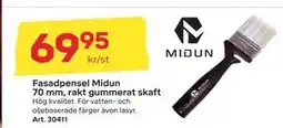 Byggmax Fasadpensel Midun 70 mm, rakt gummerat skaft erbjuda