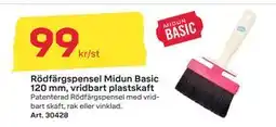 Byggmax Rödfärgspensel Midun Basic 120 mm, vridbart plastskaft erbjuda