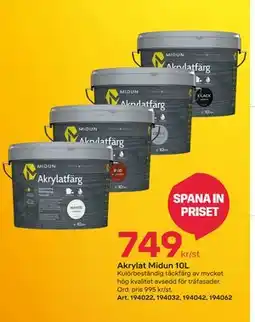 Byggmax Akrylat Midun 10L erbjuda