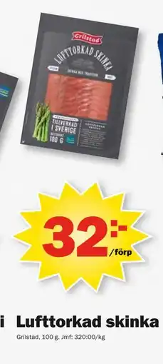 Pekås Lufttorkad skinka erbjuda