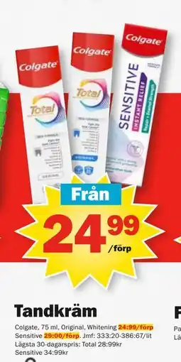 Pekås Tandkräm erbjuda