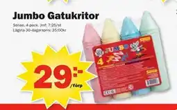 Pekås Jumbo Gatukritor erbjuda