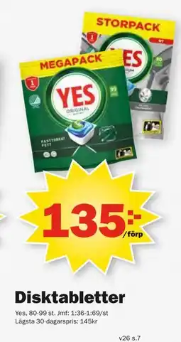 Pekås Disktabletter erbjuda