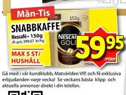 Matvärlden Tensta SNABBKAFFE erbjuda