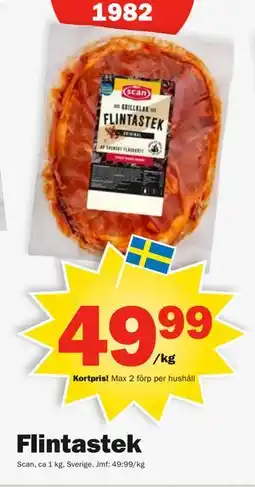 Pekås Flintastek erbjuda