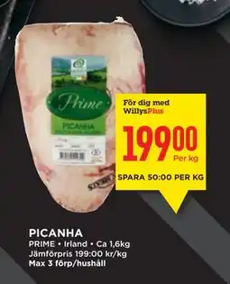 Willys PICANHA erbjuda