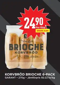 Willys KORVBRÖD BRIOCHE 6-PACK erbjuda