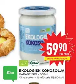 Willys EKOLOGISK KOKOSOLJA erbjuda