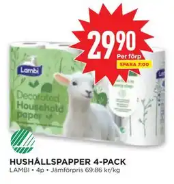 Willys HUSHÅLLSPAPPER 4-PACK erbjuda