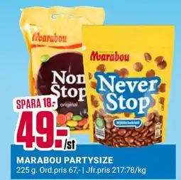ÖoB MARABOU PARTYSIZE erbjuda