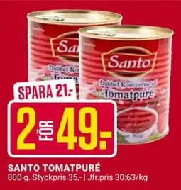 ÖoB SANTO TOMATPURÉ erbjuda